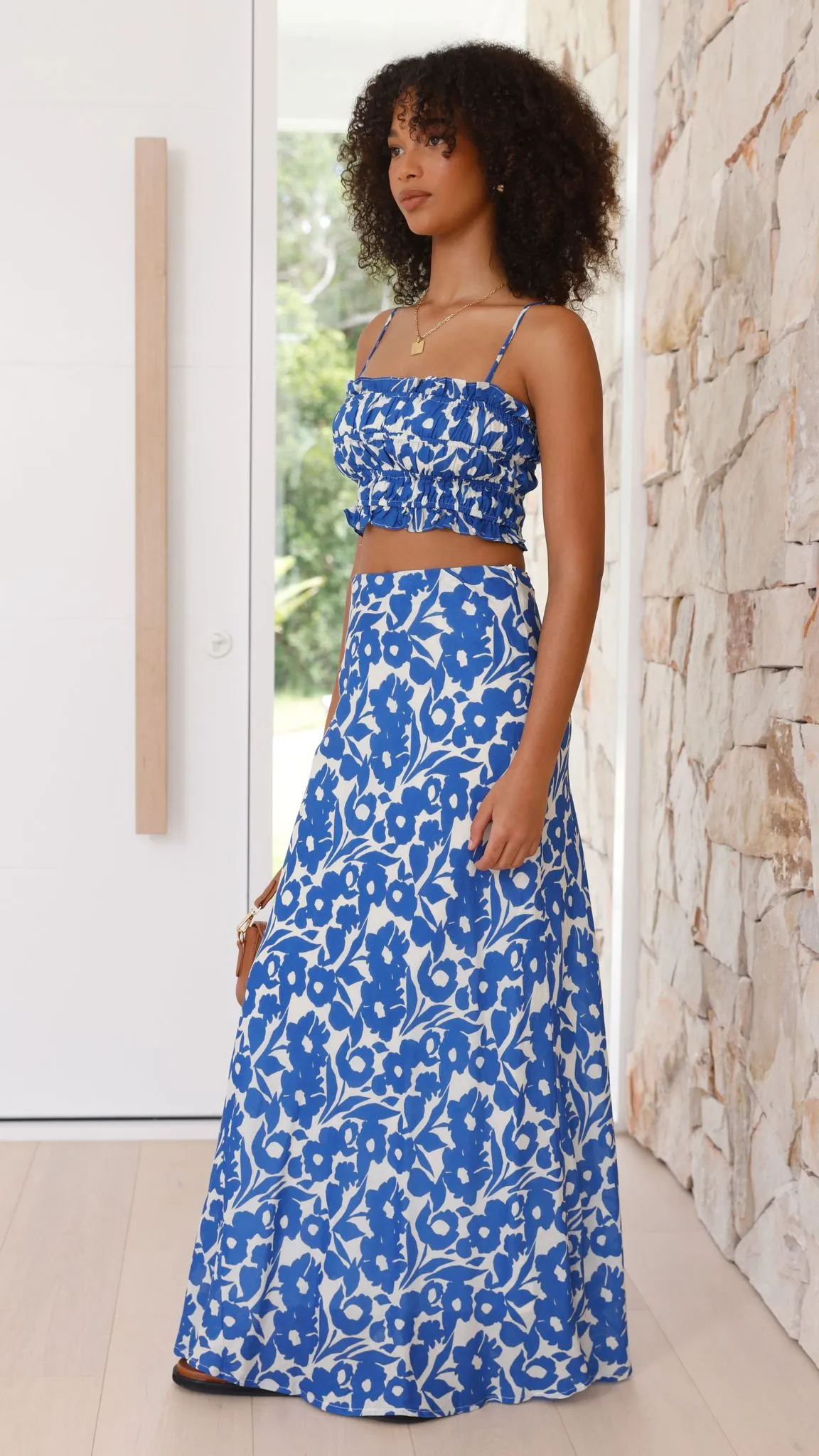 Devon Top - Blue Floral