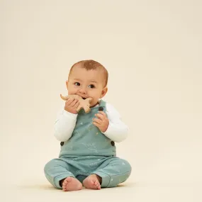Dino Dungarees & Plain Bodysuit Outfit