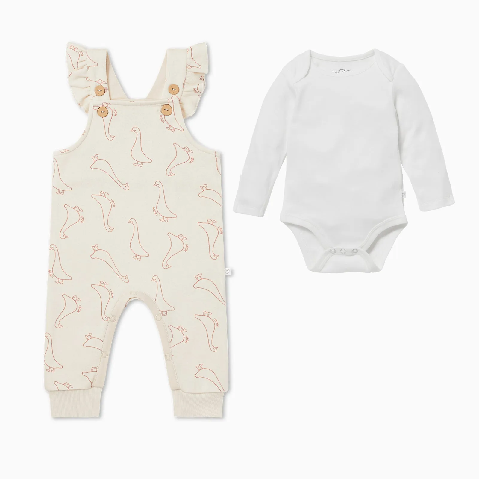 Duck Frilled Dungarees & Bodysuit Outfit