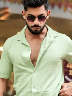 Elliot Knit Lite Green Lycra Shirt