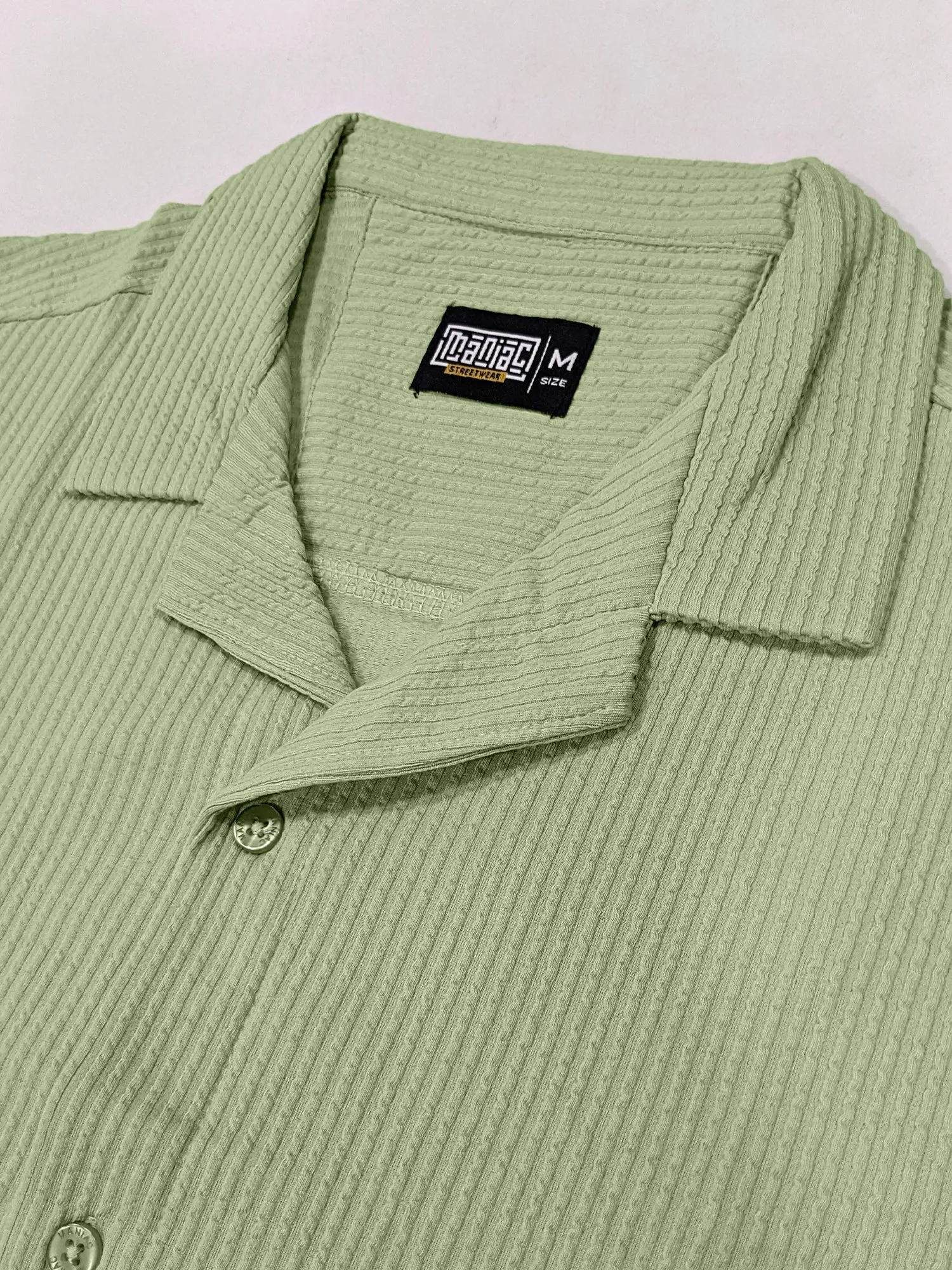 Elliot Knit Lite Green Lycra Shirt