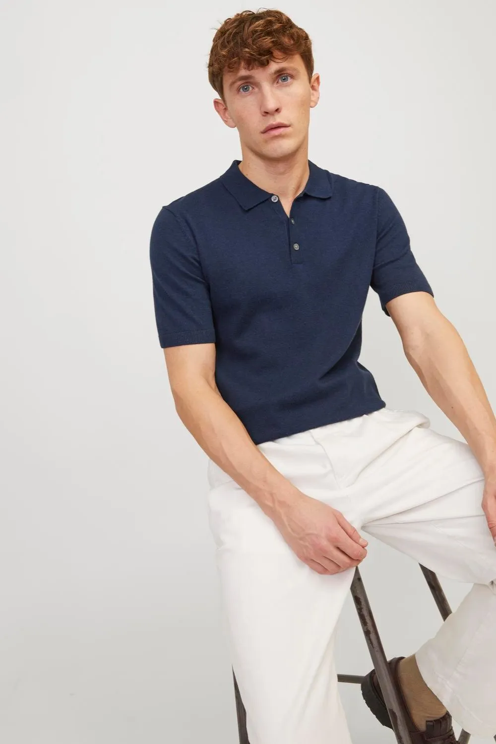 Emil Knit Polo - Navy