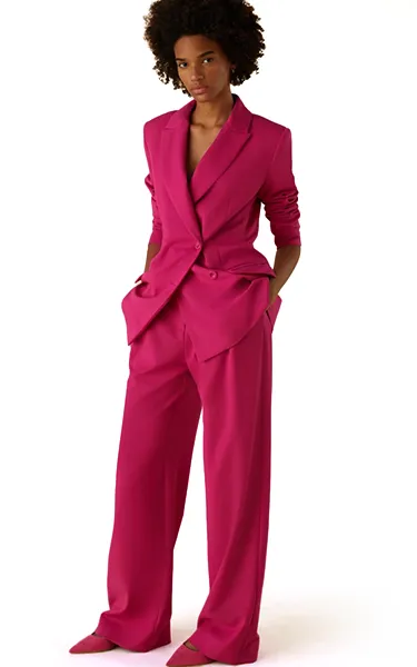 Emme Gemini Wide Fuchsia Pants