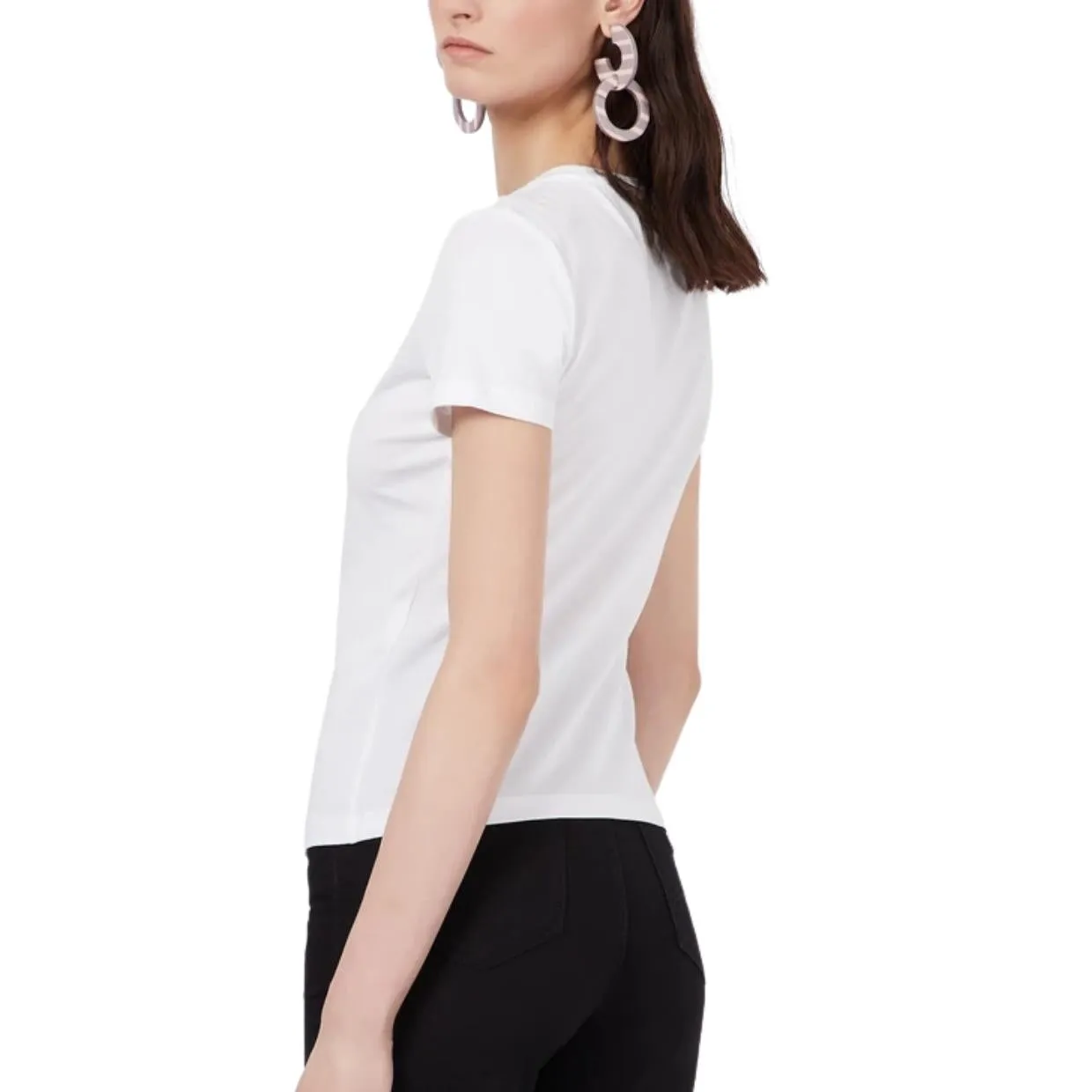 Emporio Armani White Stretch Jersey T-shirt
