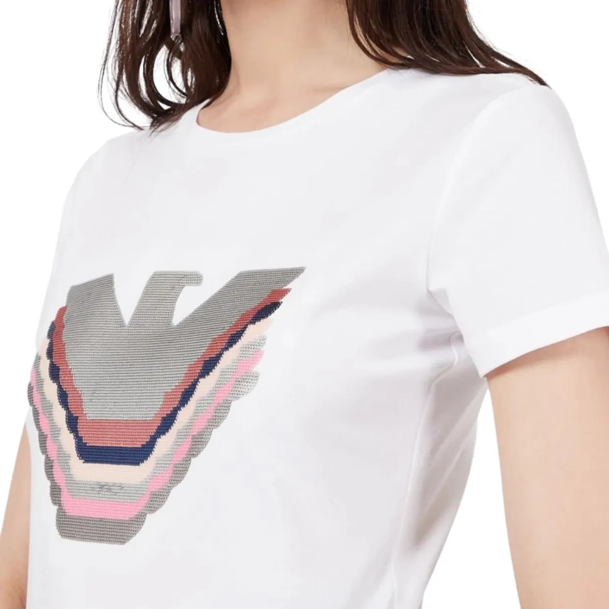 Emporio Armani White Stretch Jersey T-shirt