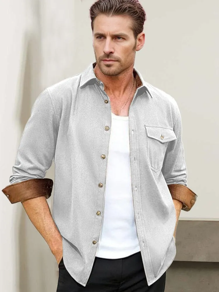 Everyday Ease Suede Patchwork Shirt