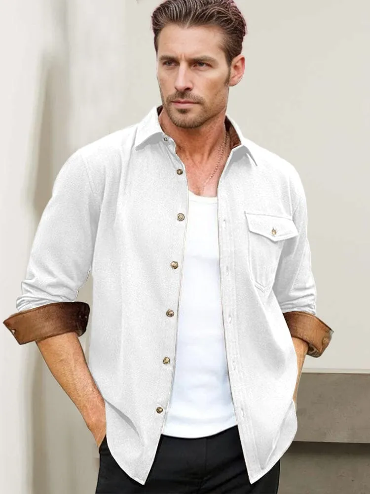 Everyday Ease Suede Patchwork Shirt