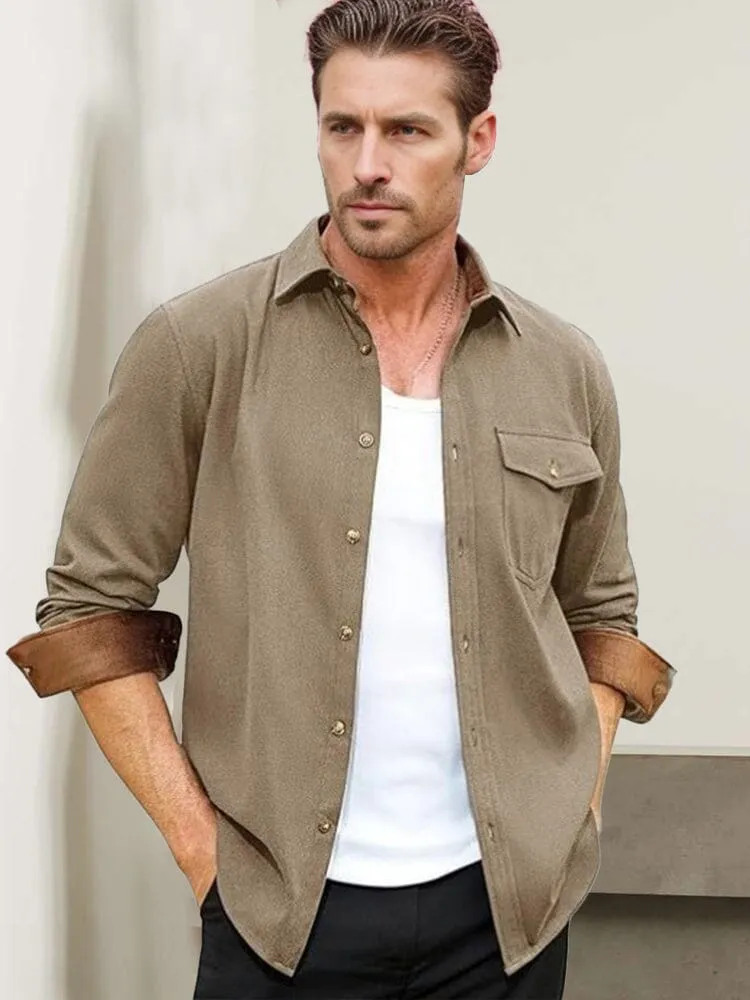 Everyday Ease Suede Patchwork Shirt