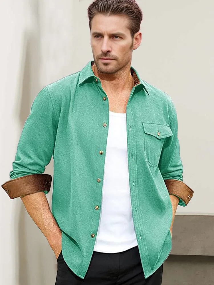 Everyday Ease Suede Patchwork Shirt