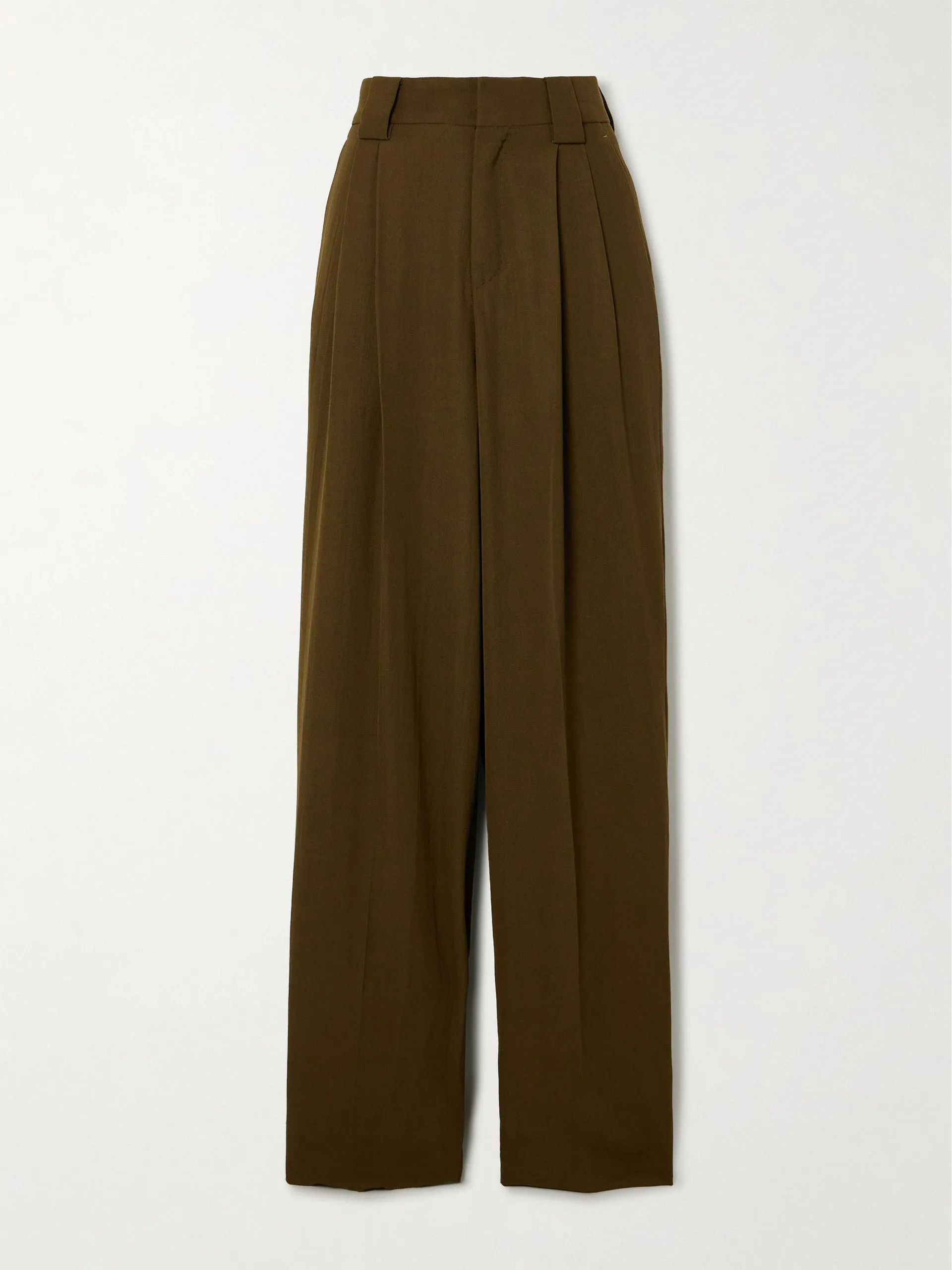 Evidence pleated wool-blend twill wide-leg pants
