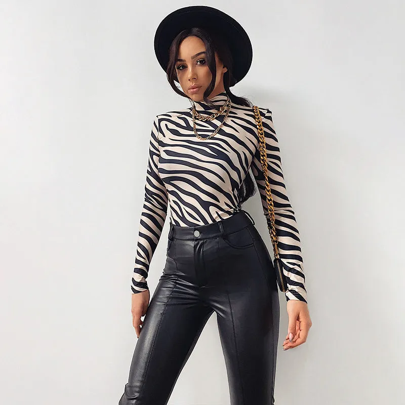 Faux Leather Ankle Slit Trousers