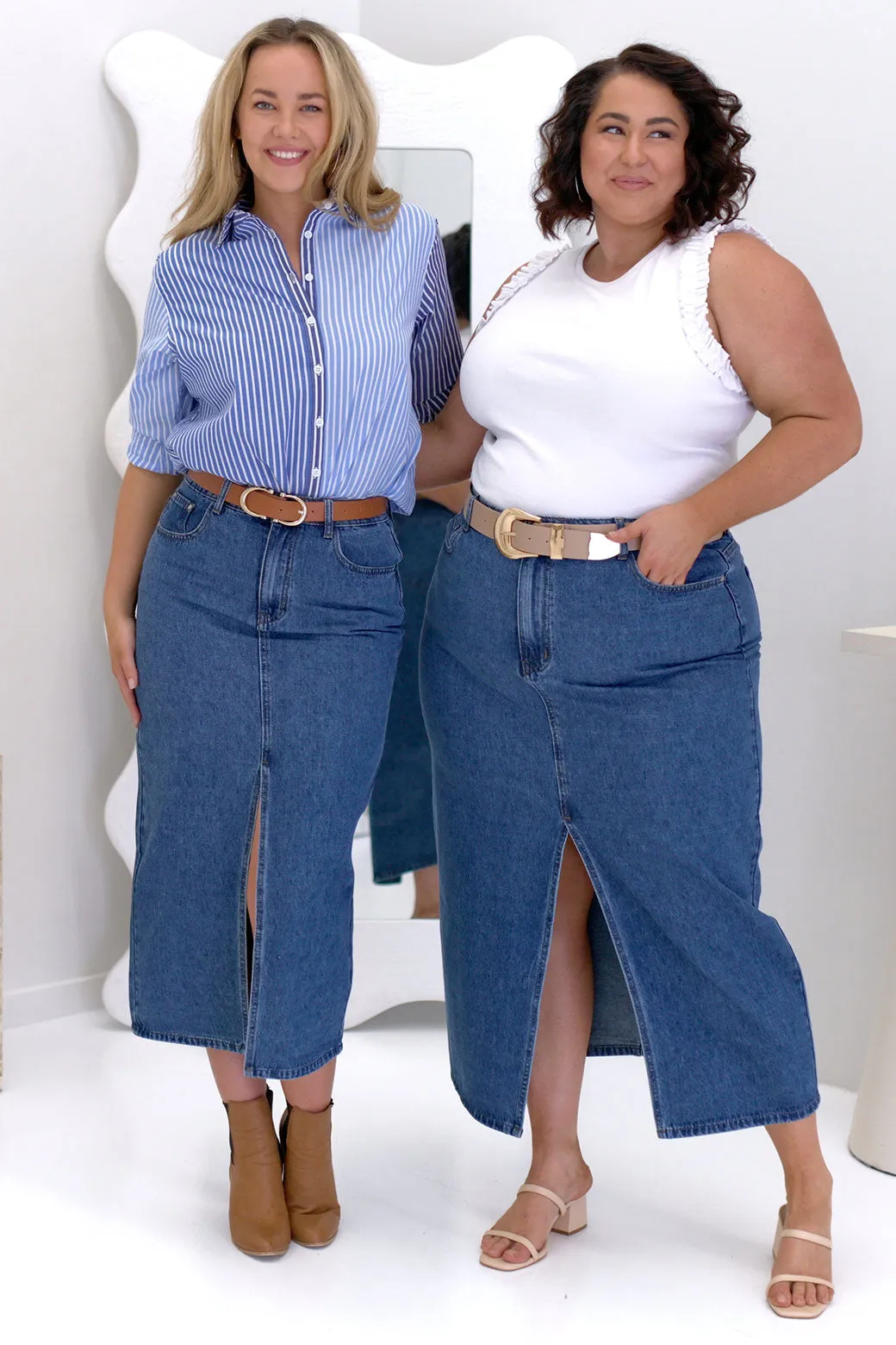 FINAL SALE | Carson Maxi Skirt Indigo Wash