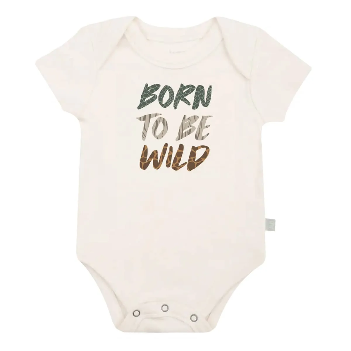 Finn and Emma Organic Short Sleeve Bodysuit - Born to be Wild
