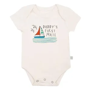 Finn and Emma Organic Short Sleeve Bodysuit - Daddy's First Mate