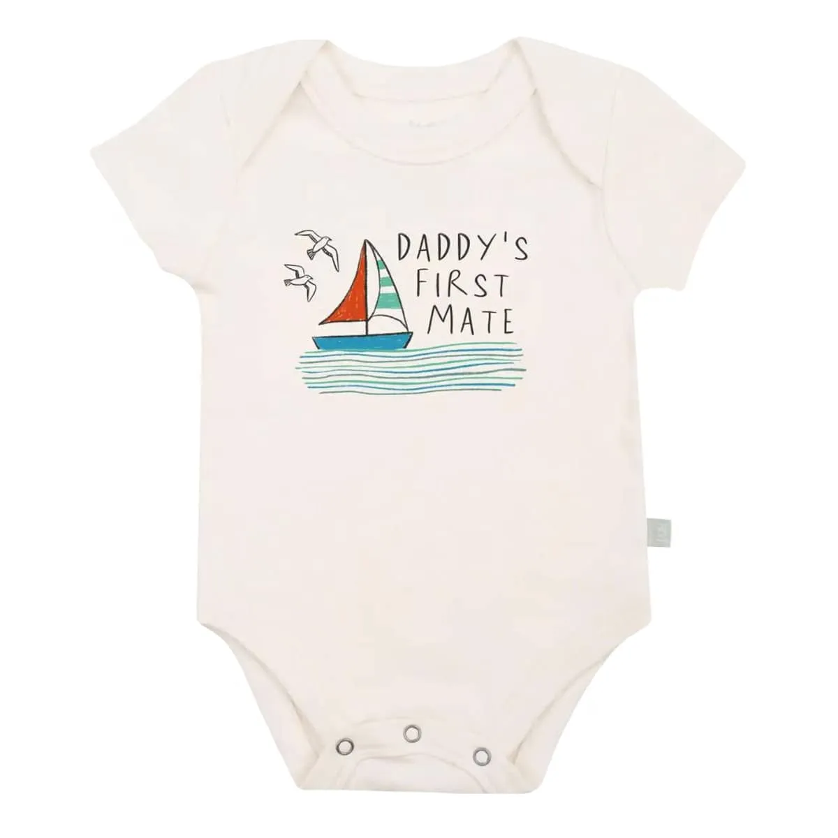 Finn and Emma Organic Short Sleeve Bodysuit - Daddy's First Mate