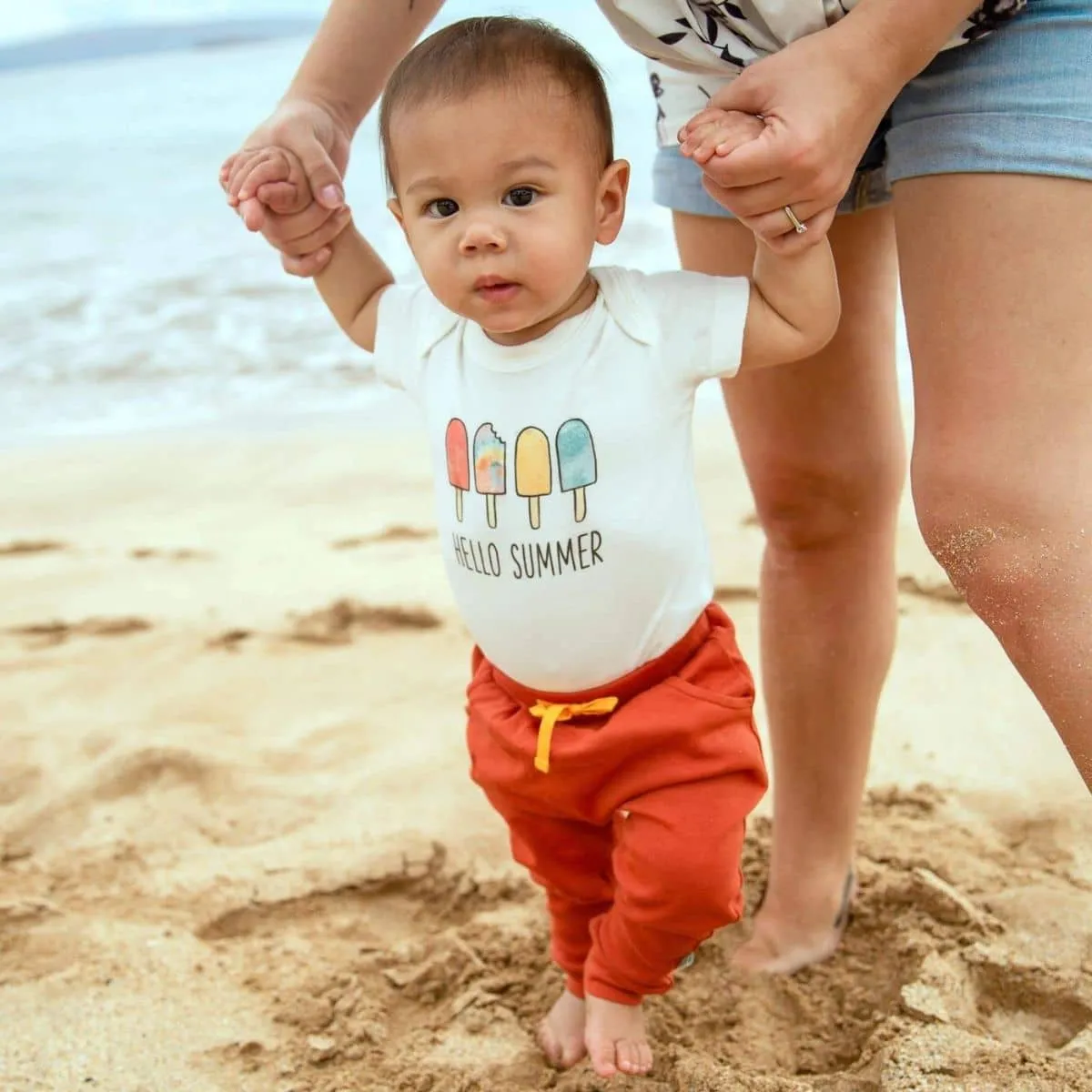 Finn and Emma Organic Short Sleeve Bodysuit - Hello Summer