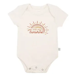 Finn and Emma Organic Short Sleeve Bodysuit - You are my Sunshine