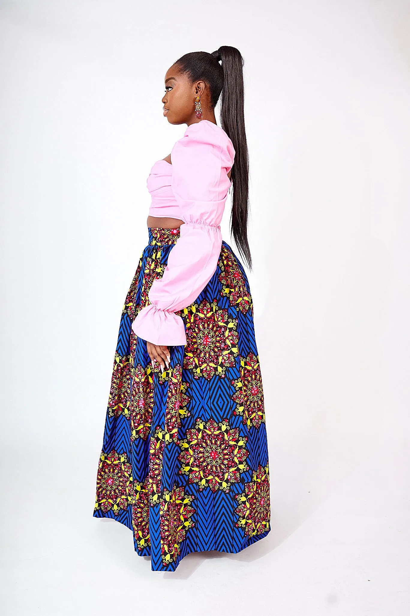 FOLU AFRICAN PRINT MAXI SKIRT