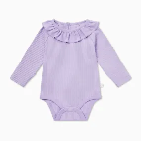 Frilled Ribbed Long Sleeve Bodysuit