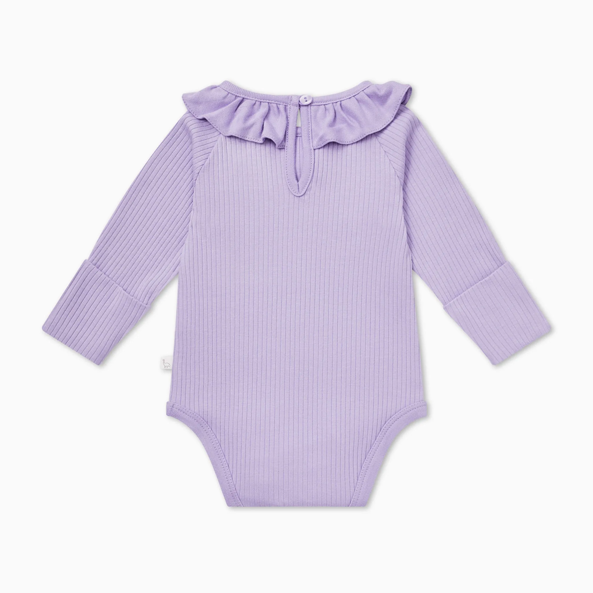 Frilled Ribbed Long Sleeve Bodysuit