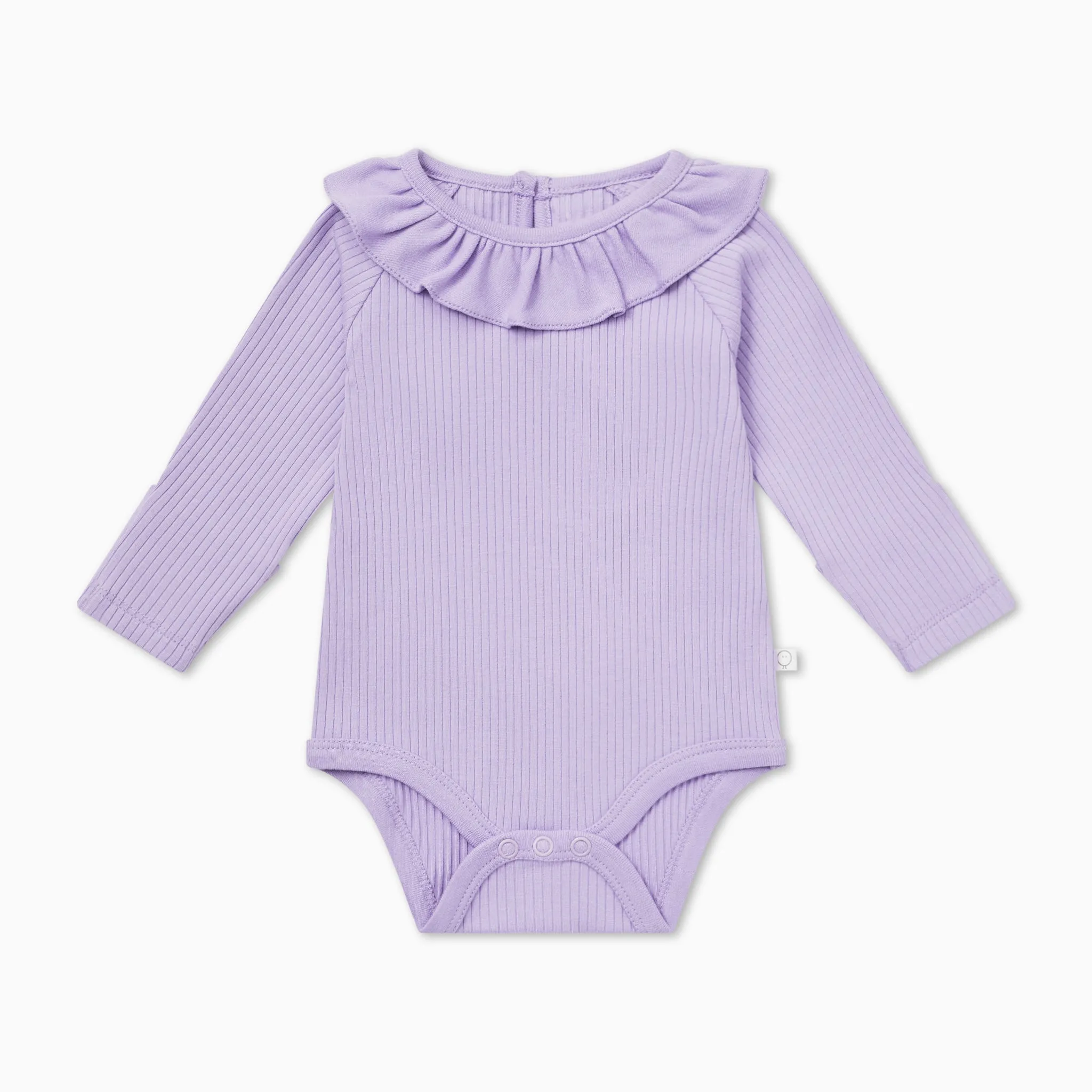Frilled Ribbed Long Sleeve Bodysuit