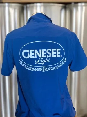 Genesee Light Men's Bowling shirt Blue