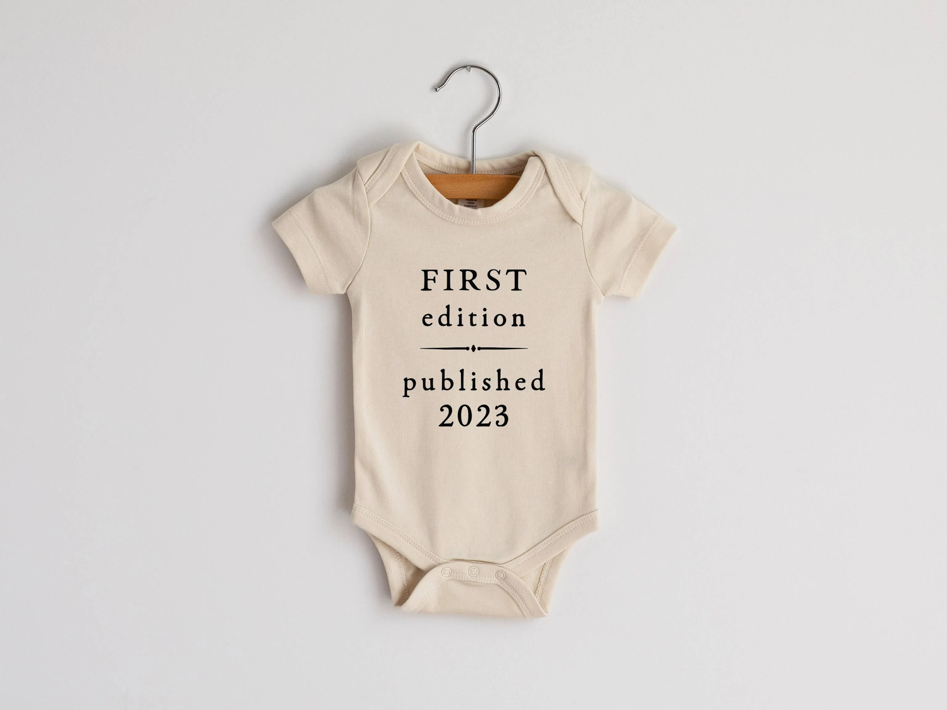 Gladfolk - Cream First Edition 2023 Book Style Organic Baby Bodysuit