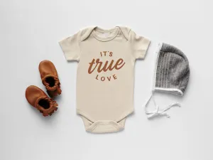 Gladfolk - True Love Organic Baby Bodysuit • Camel Ink