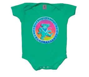 Grateful Dead "Dancing Bear on Green" Infant Onesie Romper
