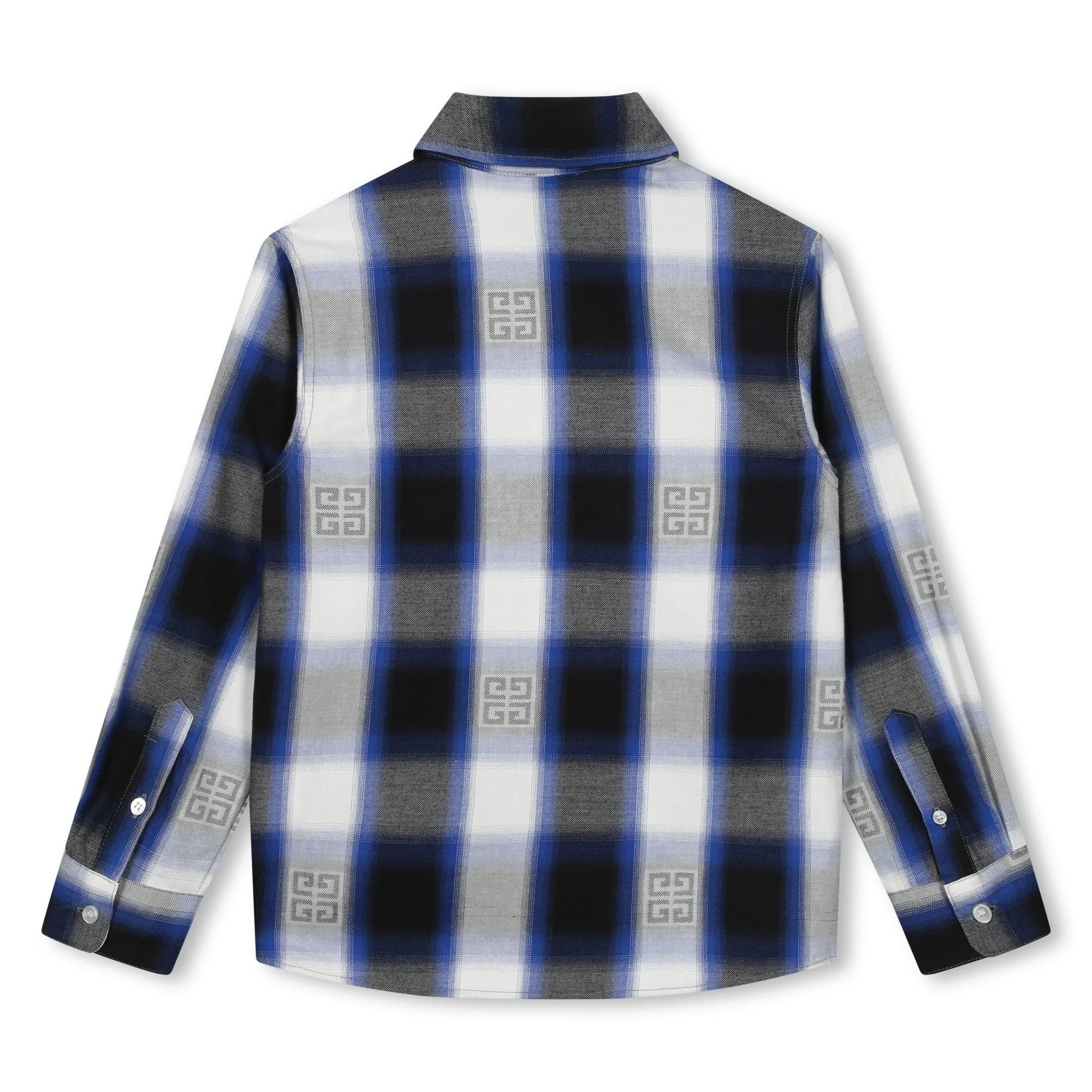 Grey Blue Plaid Shirt