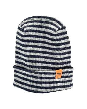 HAAKWEAR Theta Stitch RORO Cuffed Beanie (Patent Pending Design) Gray / Denim, Made in USA