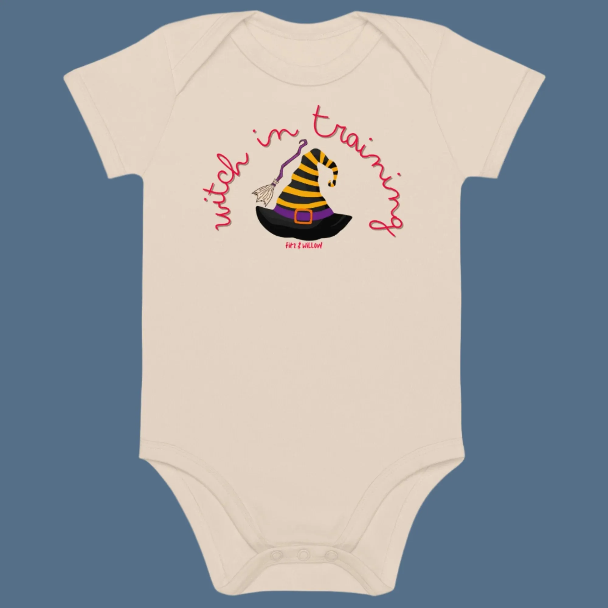 Halloween Baby Bodysuit - Organic Cotton Witch in Training