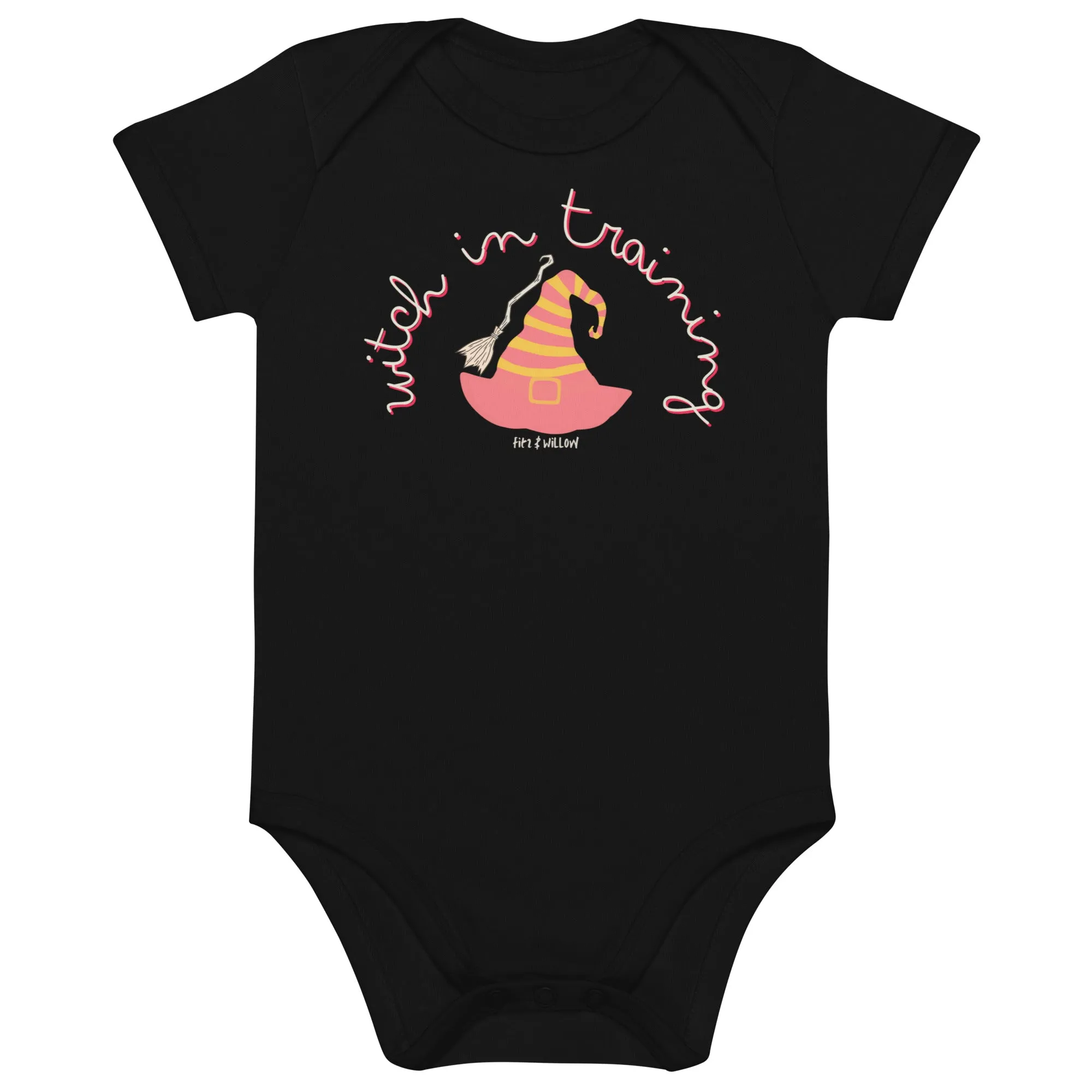 Halloween Baby Bodysuit - Organic Cotton Witch in Training