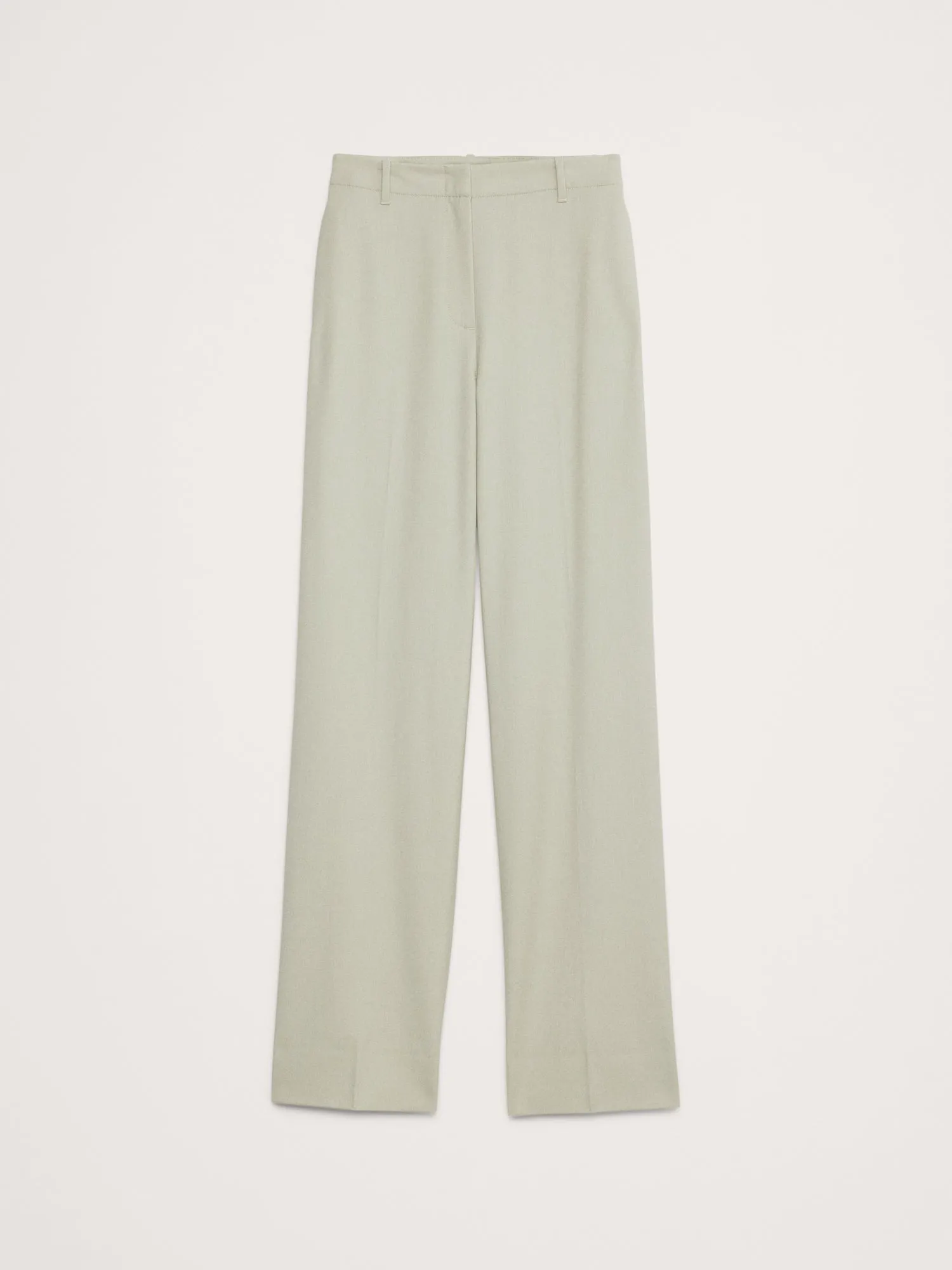 High-Rise Modern Straight Siena Italian Wool Pant