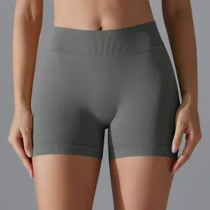 High Waist Knit Hip Raise Fitness Pants Back V Waist Women Running Skinny Yoga Pants Stretch Belly Compression Sports Shorts