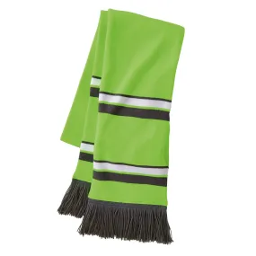 Holloway Lime/White/Graphite Acrylic Rib Knit Comeback Scarf