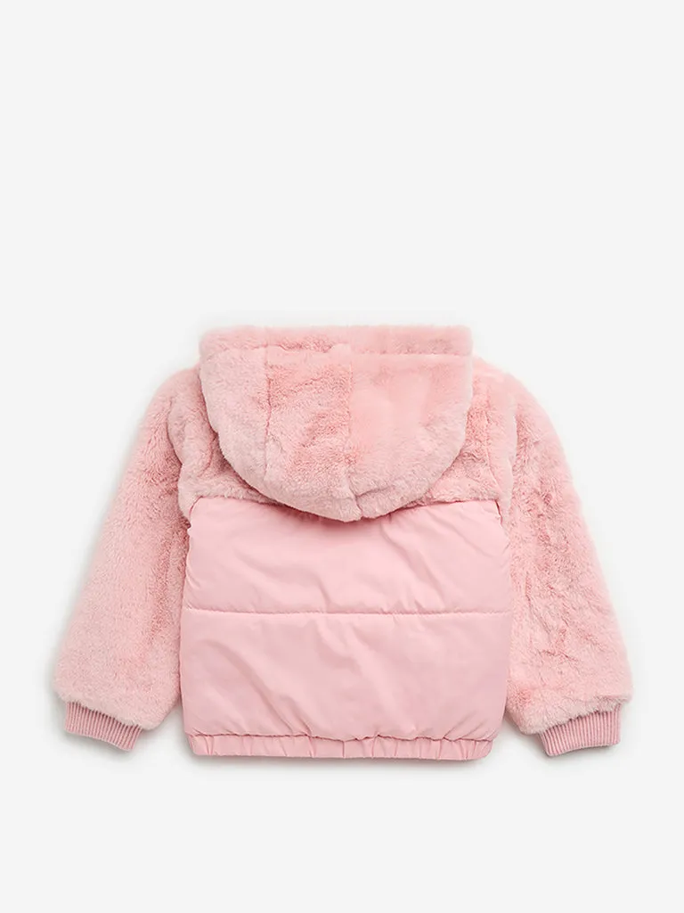 HOP Kids Pink Faux-Fur Jacket