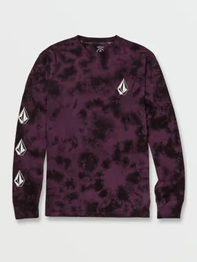 Iconic Stone Dye Long Sleeve Tee - Mulberry
