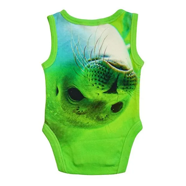 Inchworm Alley Organic Tank Bodysuit - Seal 0 to 3 Months