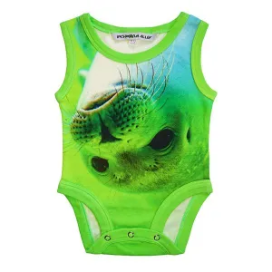 Inchworm Alley Organic Tank Bodysuit - Seal 0 to 3 Months