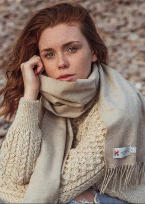 John Hanly Merino Scarf | Oatmeal