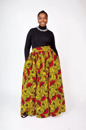 KHANDI AFRICAN PRINT MAXI SKIRT