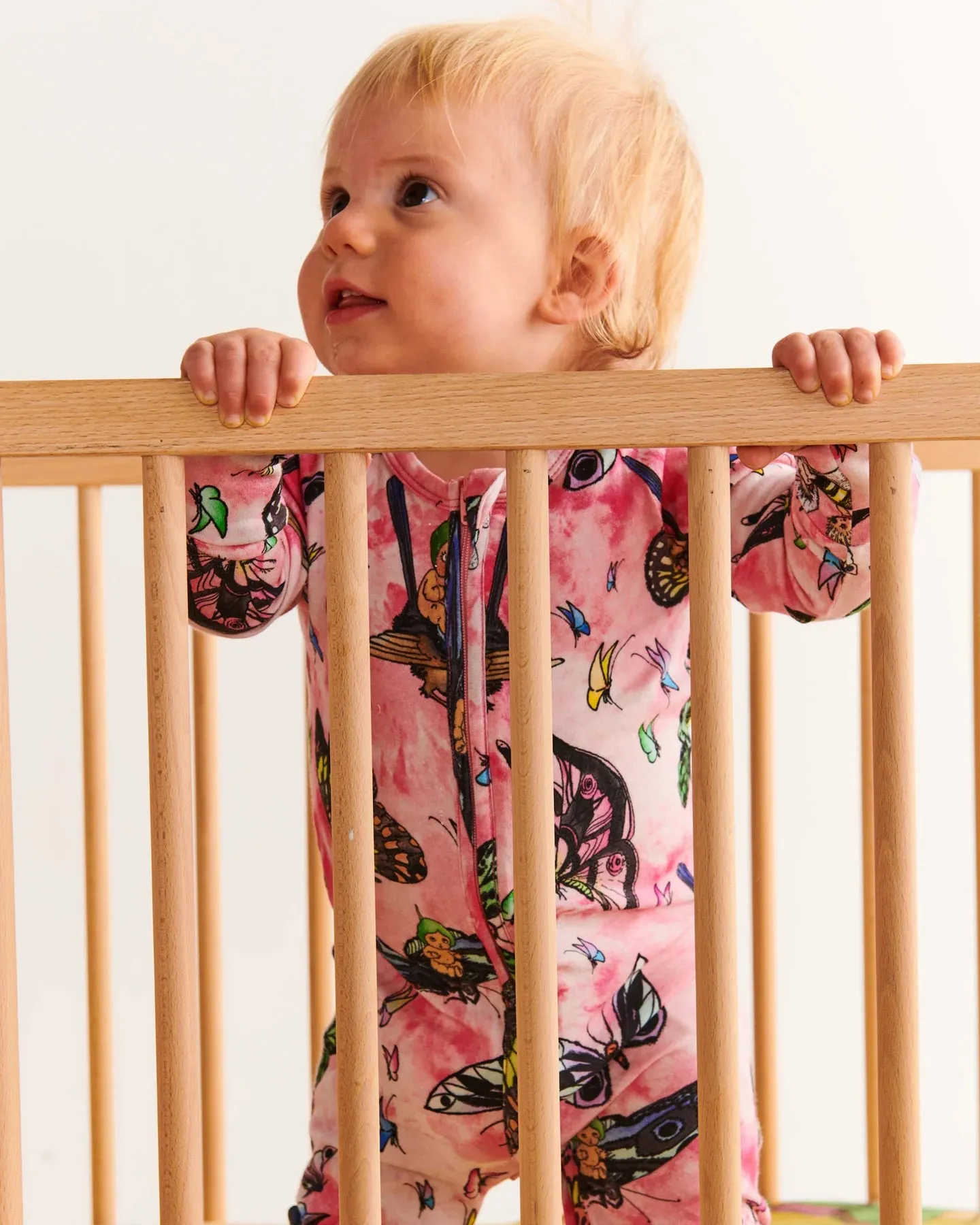 Kip & Co x May Gibbs Fly Baby Organic Long Sleeve Zip Romper