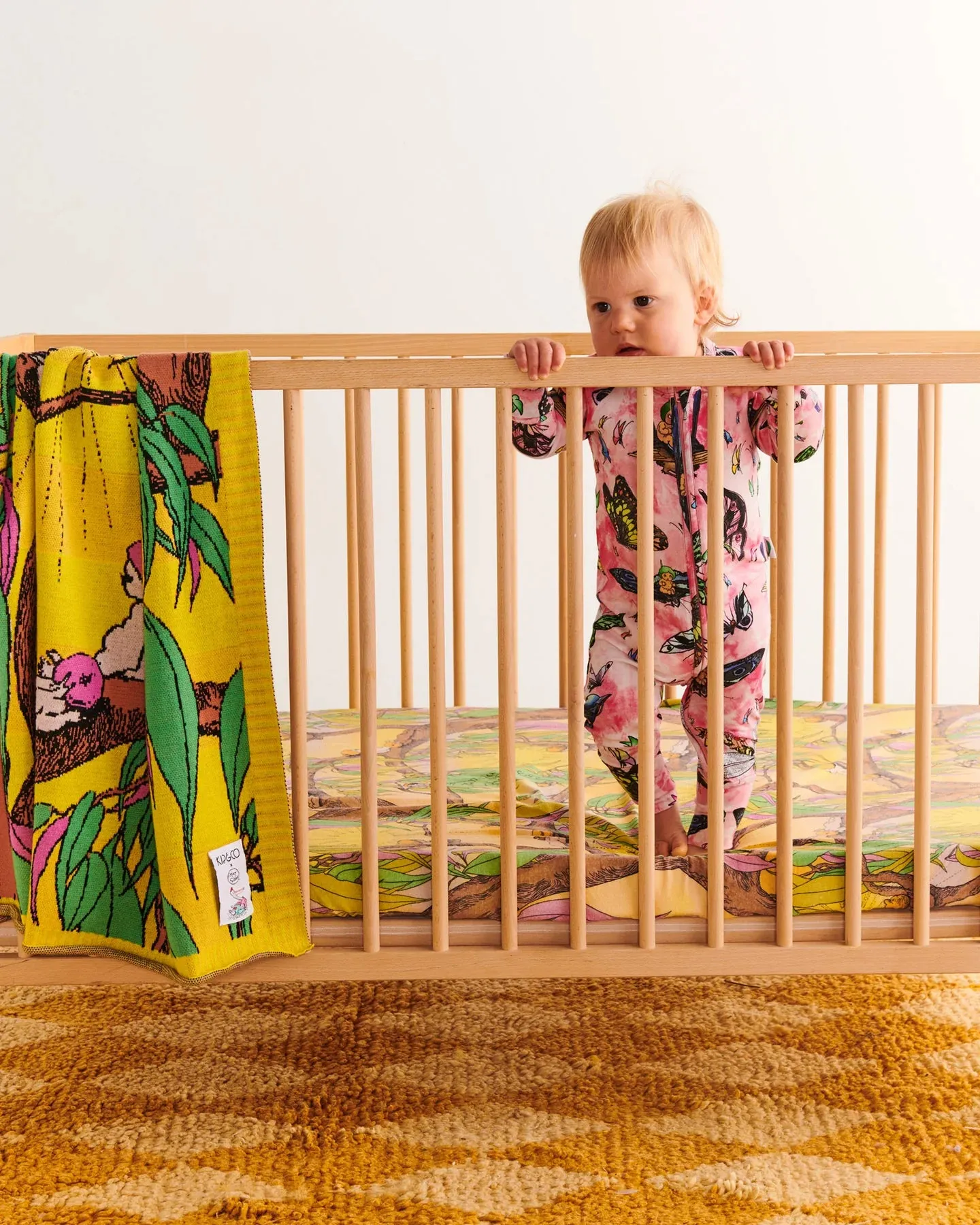 Kip & Co x May Gibbs Fly Baby Organic Long Sleeve Zip Romper