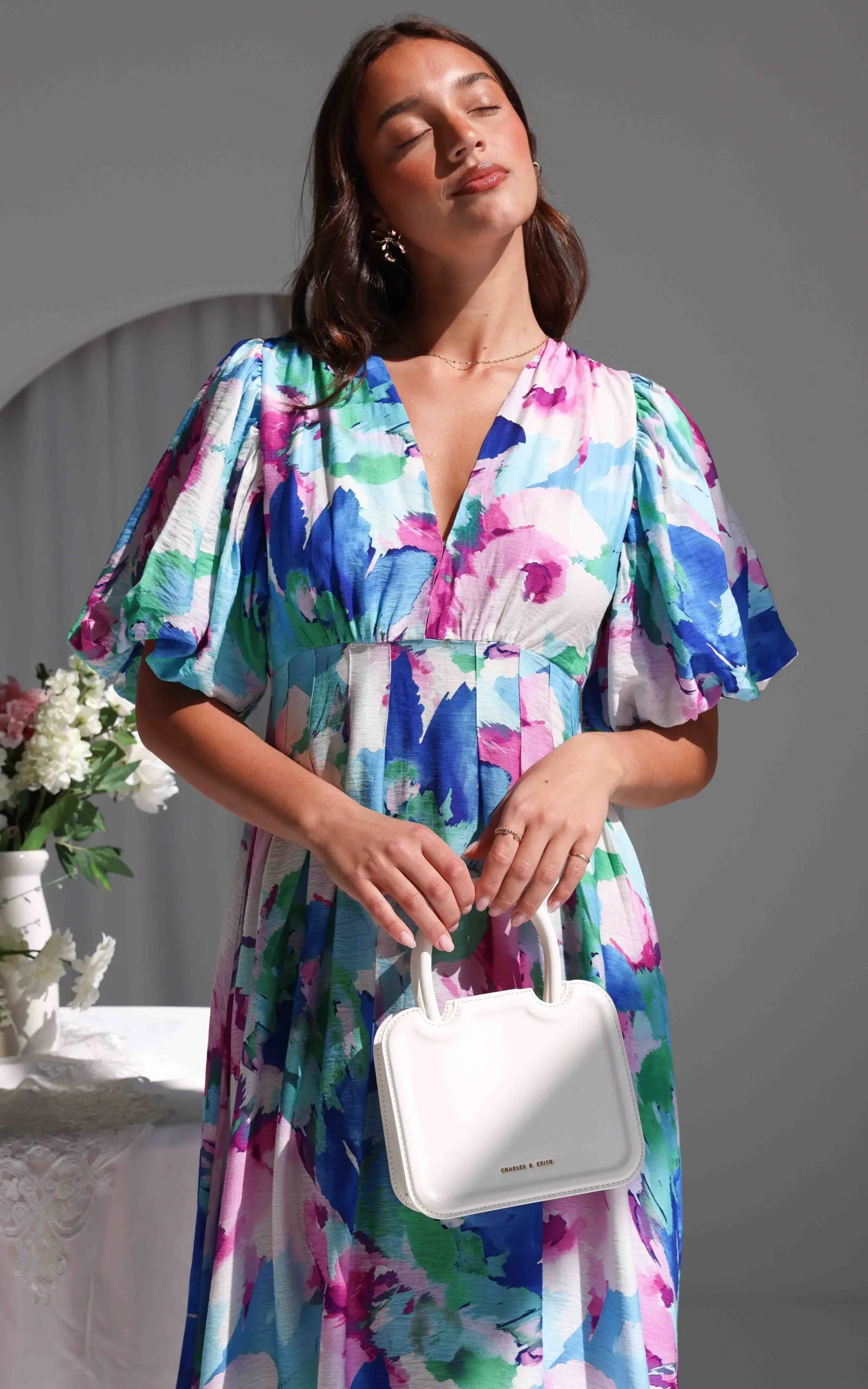 Koa Maxi Dress - Blue Multi Print