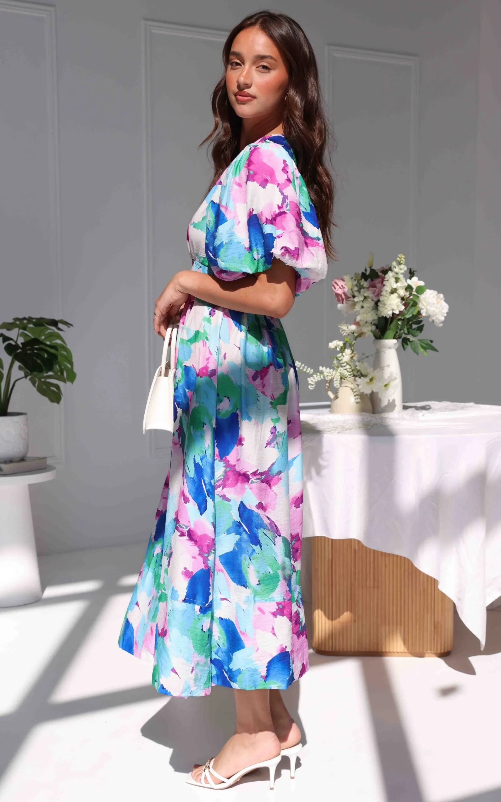 Koa Maxi Dress - Blue Multi Print
