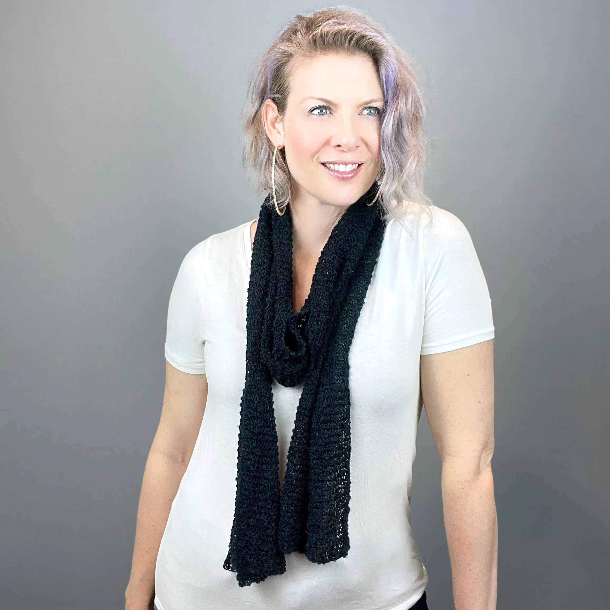 Lacy Scarf Knitting Kit | Katia Polynesia & Knitting Pattern (#131)