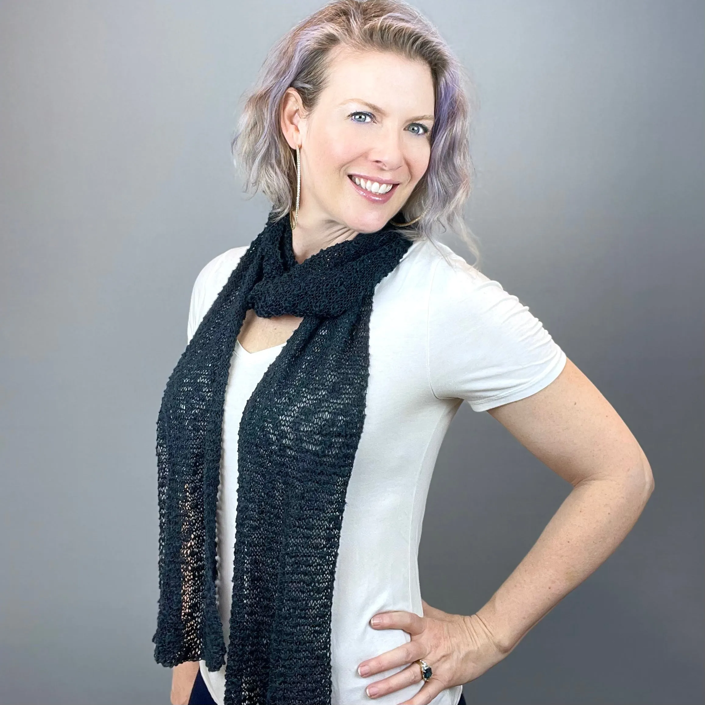 Lacy Scarf Knitting Kit | Katia Polynesia & Knitting Pattern (#131)