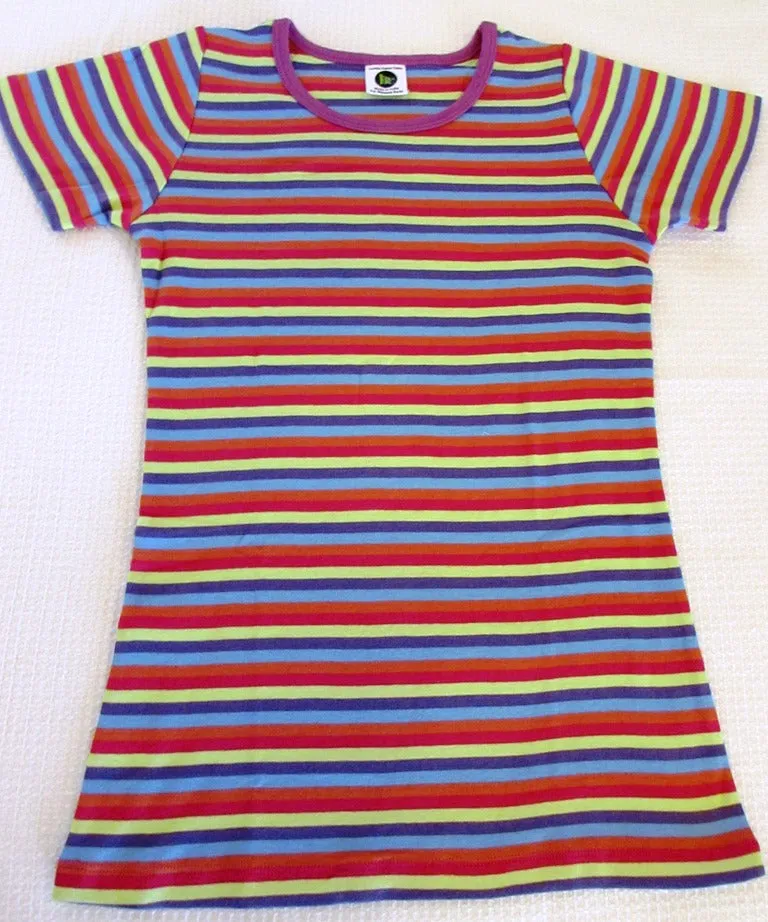 Ladies Long  sleeve Stripe crew