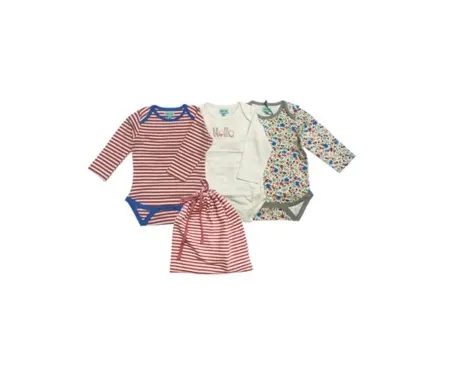Lilly and Sid Organic Collection 3-Pack Bodysuit in Gift Bag (0-24mths)